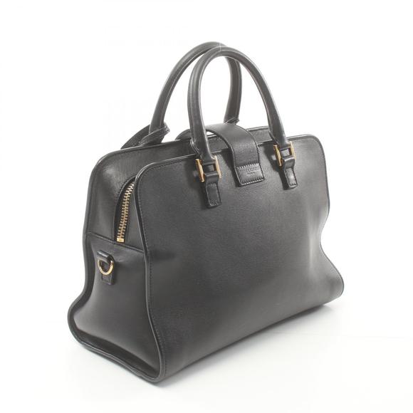 Saint Laurent Baby Monogram Leather Yves Cabas Handbag Black - Picture 1 of 9
